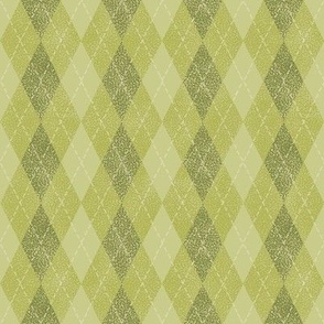 argyle apple, asparagus and olive green