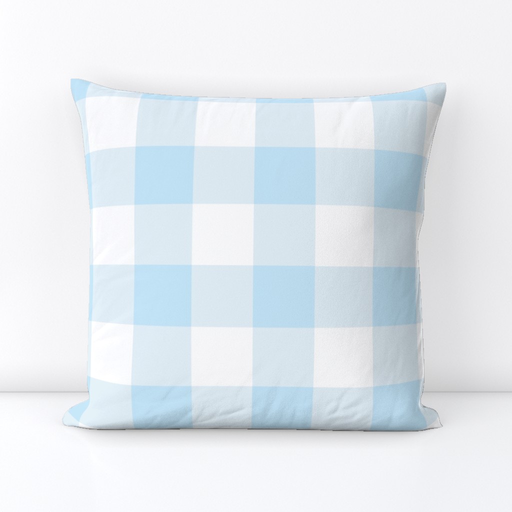 light blue buffalo check