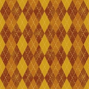 argyle mustard, burgundy, orange