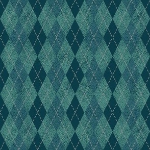 argyle teal, turquoise and blue