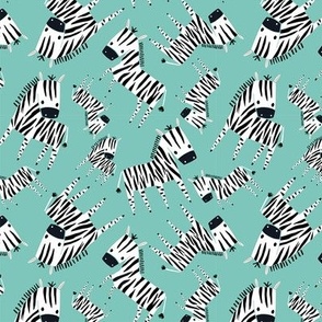 Zebras Aqua Small Scale