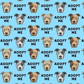 (3/4" scale) adopt me - pit bulls on blue C19BS