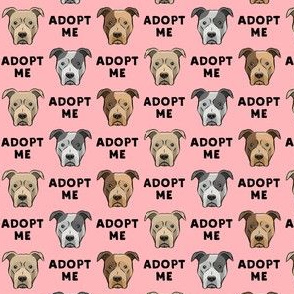 (3/4" scale) adopt me - pit bulls on pink C19BS