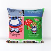 Alice's Adventures in Wonderland large book and doll characters set 54 x 36 inches