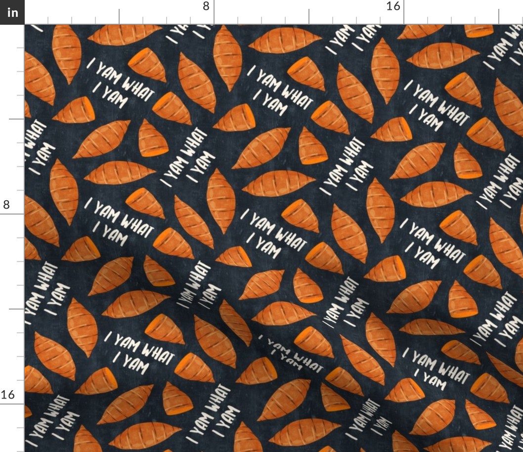 I am what I yam - blue - thanksgiving - fall - LAD19