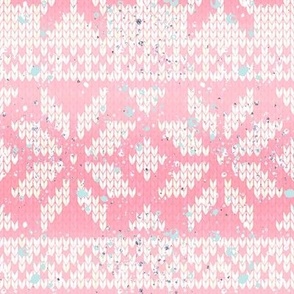 Fair Isle Nordic Sweater knit pink