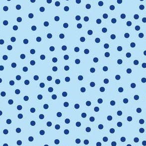 Twinkling Dots of Navy on Baby Blue Large Scale