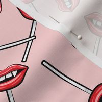 Vampire Lips Suckers- pink - halloween - LAD19