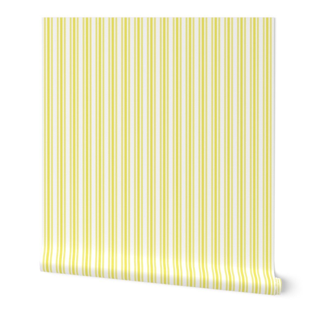 Trendy Large Highlighter Yellow Pastel Highlighter French Mattress Ticking Double Stripes