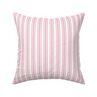 Trendy Large Pink Petal French Mattress Ticking Double Stripes