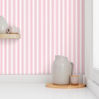 Classic Small Pink Petal French Mattress Ticking Double Stripes