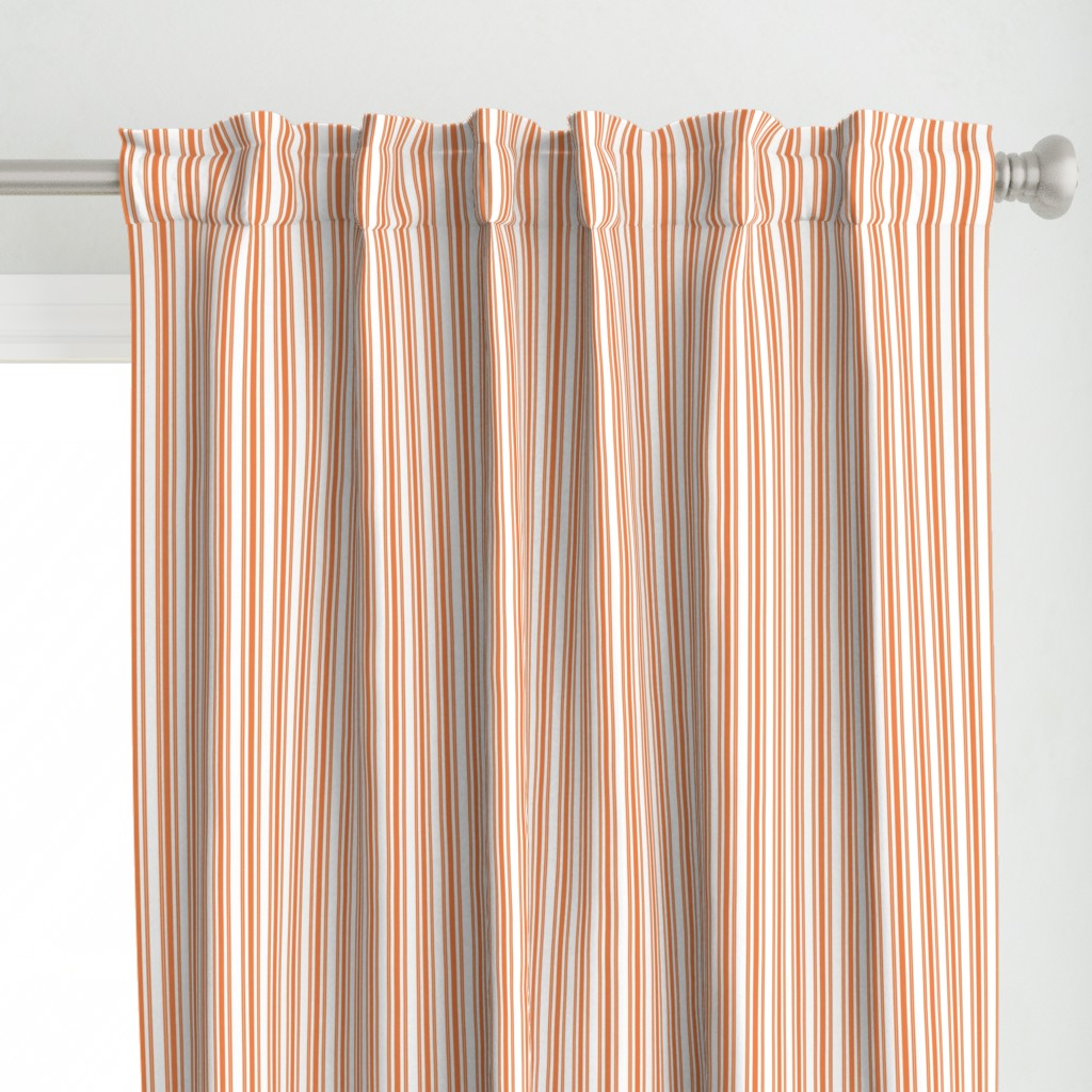 Trendy Large Orange Soda French Mattress Ticking Double Stripes