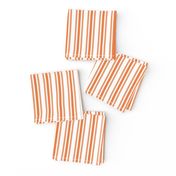 Trendy Large Orange Soda French Mattress Ticking Double Stripes