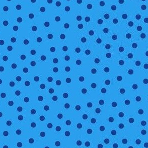 Twinkling Dots of Navy Blue on Summer Daze Blue - Large Scale