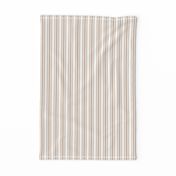 Trendy Large Beige Burlap French Mattress Ticking Double Stripes