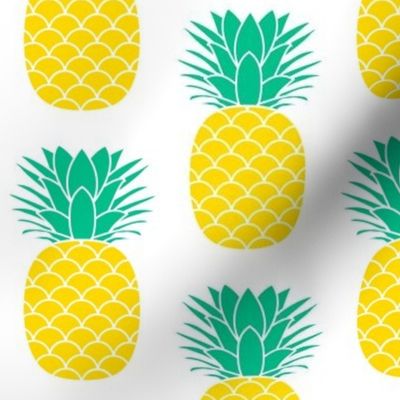 jumbo green and yellow pineapples