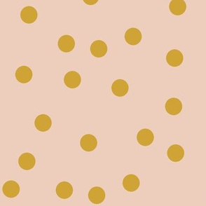 blush mustard dots - LARGE 