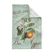 Nostalgic Tangerine Tea Towel