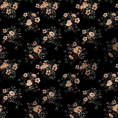 Emila Watercolor Floral V3 - Black