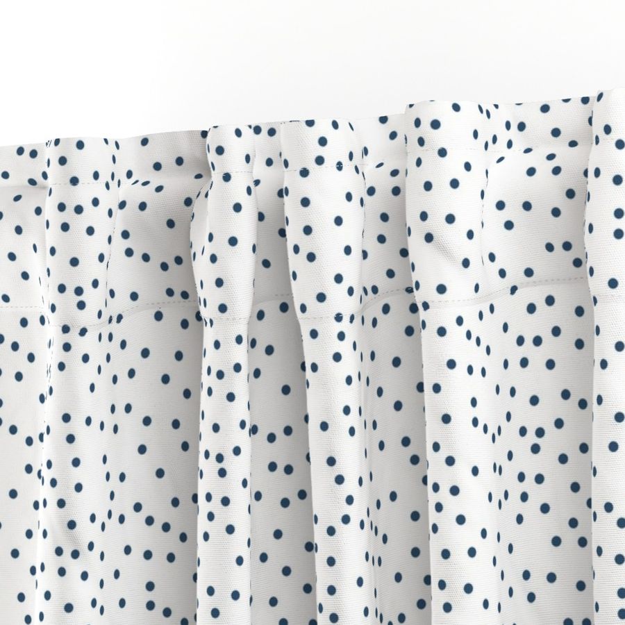 navy white dots