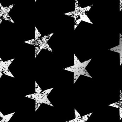 distressed stars on black