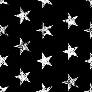 distressed stars on black