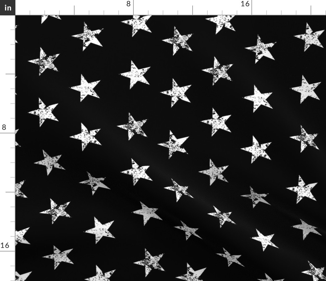 distressed stars on black