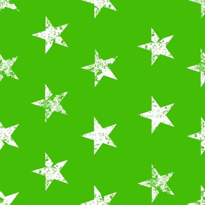 distressed white stars on green