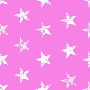 distressed white stars on pink