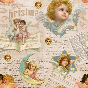 Nostalgic Angels Christmas Pattern