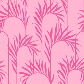 Tropical Art Deco Barbie Pink