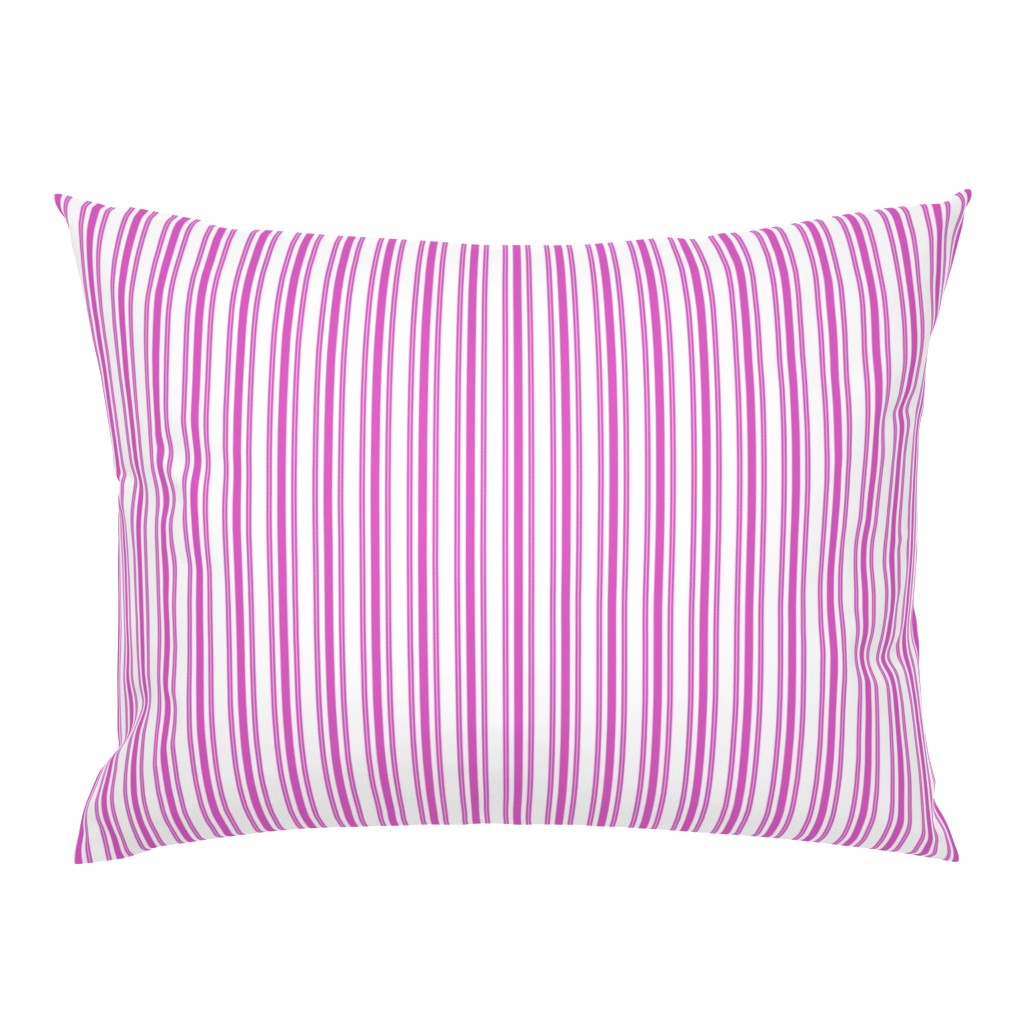  Trendy Large Pink Fuchsia Pastel Pink French Mattress Ticking Double Stripes