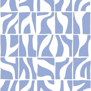 Abstract Geo Tiles Indigo Blue