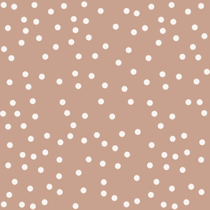 taupe and cream dots