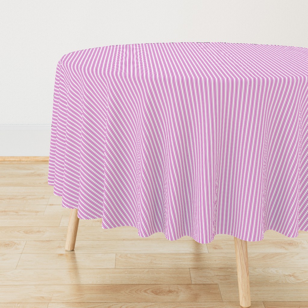 Classic Small Pink Fuchsia Pastel Pink French Mattress Ticking Double Stripes