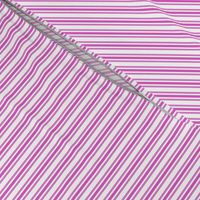 Classic Small Pink Fuchsia Pastel Pink French Mattress Ticking Double Stripes