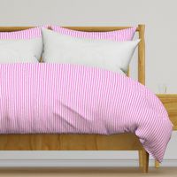 Classic Small Pink Fuchsia Pastel Pink French Mattress Ticking Double Stripes