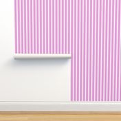 Classic Small Pink Fuchsia Pastel Pink French Mattress Ticking Double Stripes