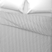 Trendy Large Grey Cinder Pastel Grey French Mattress Ticking Double Stripes
