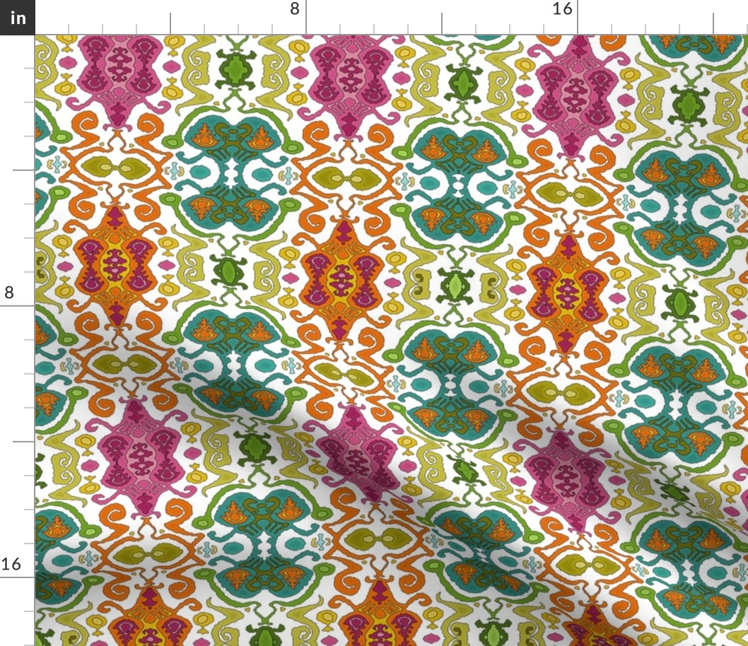 fantastical ikat white