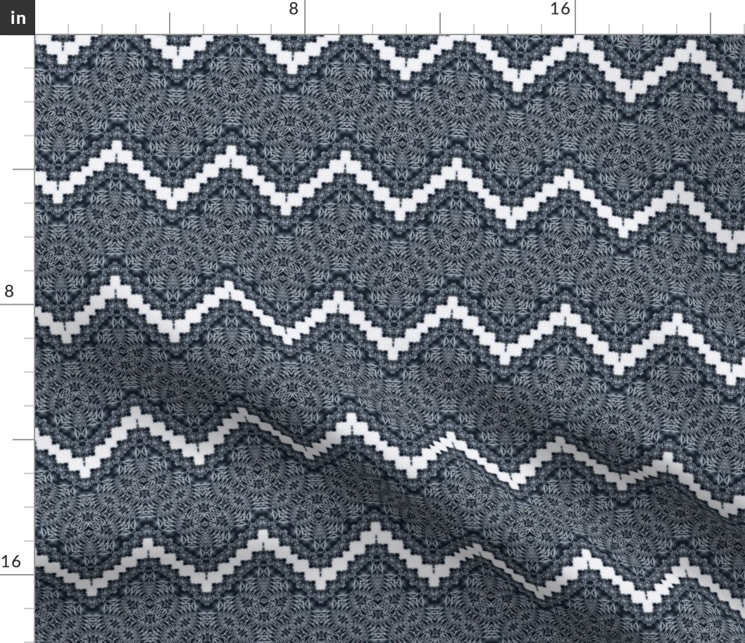 Zigzag Gray Gothic Lace