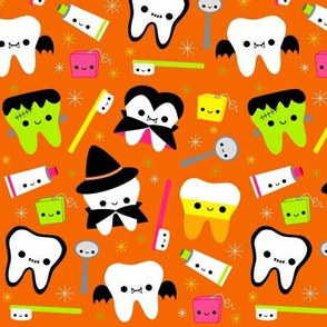 LARGE Halloween Teeth - Orange