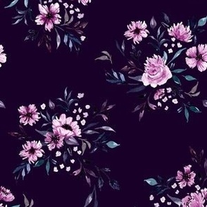 Emila Watercolor Floral V4 - Purple