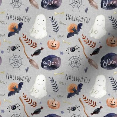 4" Halloween Night // Gray Linen