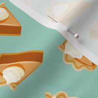 Pumpkin Pie Slice - fall dessert - thanksgiving - dark mint - LAD19