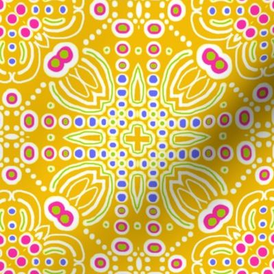 Abstract dots, yellow