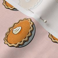 Pumpkin Pies - Fall thanksgiving food - pie lover - pink - LAD19