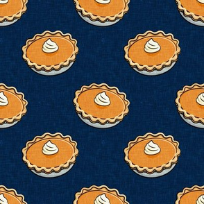 Pumpkin Pies - Fall thanksgiving food - pie lover - navy - LAD19
