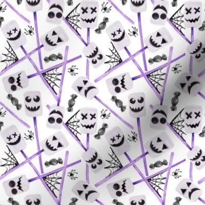 4" Spooky Marshmallow Ghosts // Purple