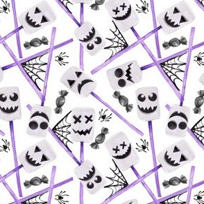 4" Spooky Marshmallow Ghosts // Purple